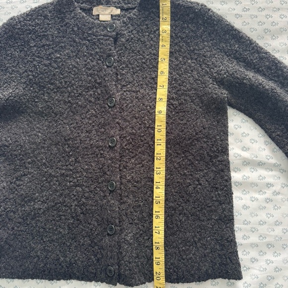 J. Crew Wool Blend Charcoal Button-Up Cardigan - Picture 4 of 5